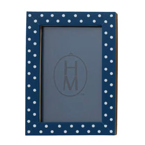 Blue Photo Frame with Polka Dots