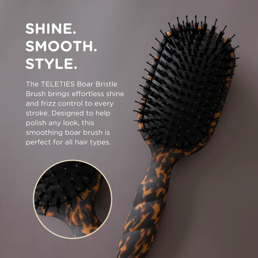 Boar Bristle Full-Size Hair Brush Tortoise