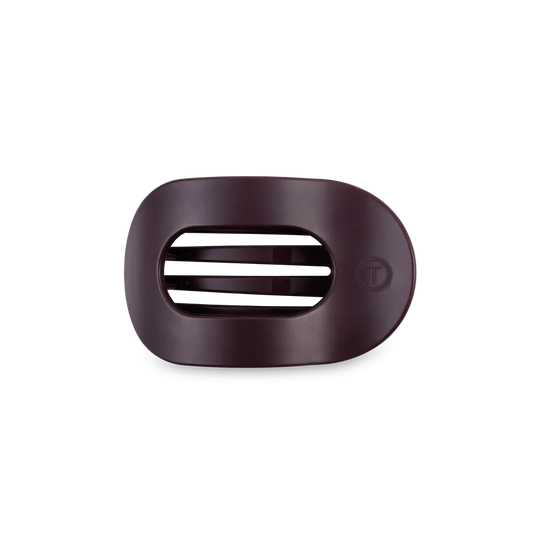 Teleties Small Flat Round Clip Burgundy Bliss