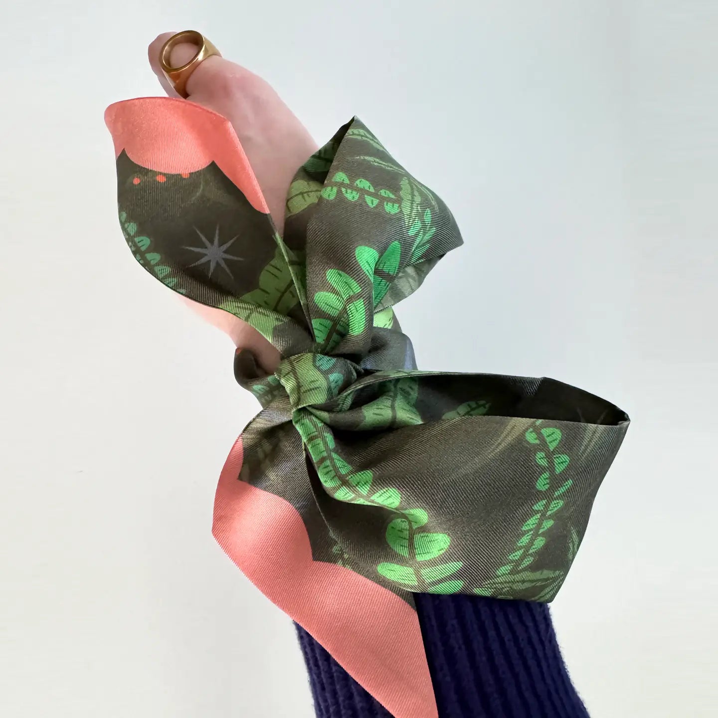 Gentle Fern Skinny Silk Scarf