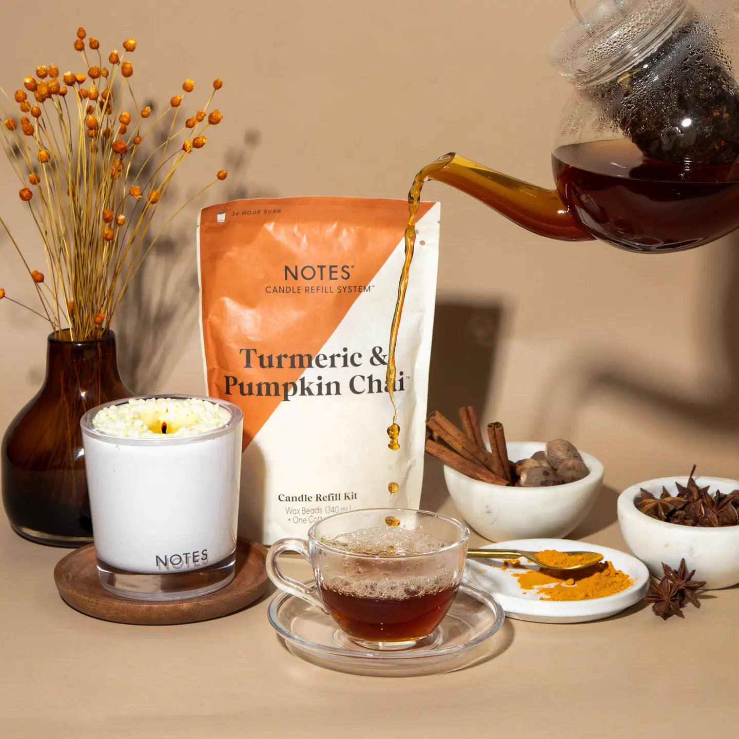 Candle Refill Kit Turmeric & Pumpkin Chai