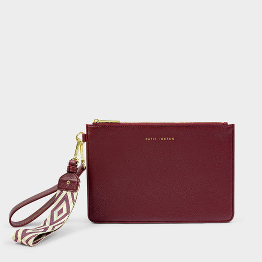 Hallie Wristlet Pouch Cherry