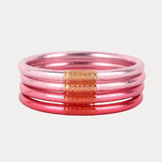Carousel Pink All Weather Bangles Set of 4 Serenity Prayer
