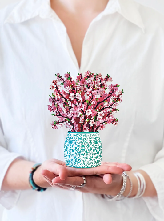 Mini Cherry Blossom Bouquet Pop-up Card