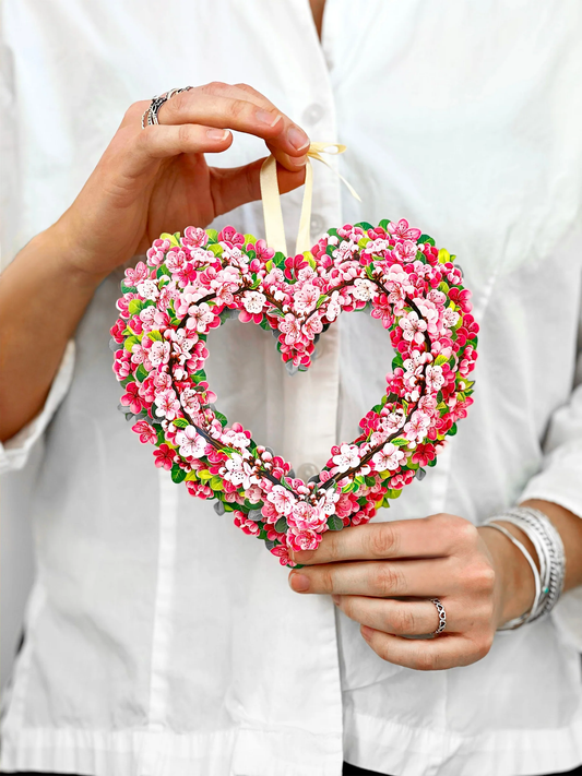 Mini Cherry Blossom Heart Pop-up Card