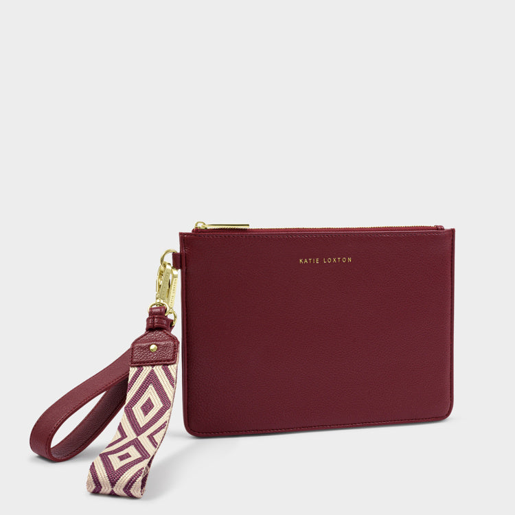 Hallie Wristlet Pouch Cherry