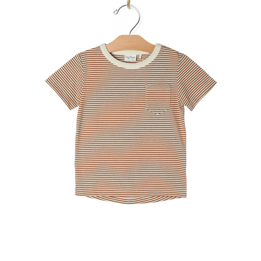Pocket Tee Toffee Stripe