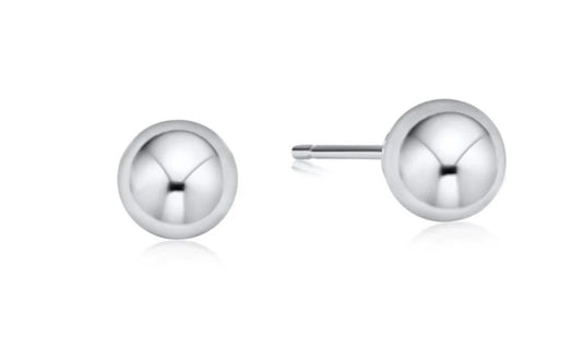 Classic 8MM Ball Stud Sterling Earring