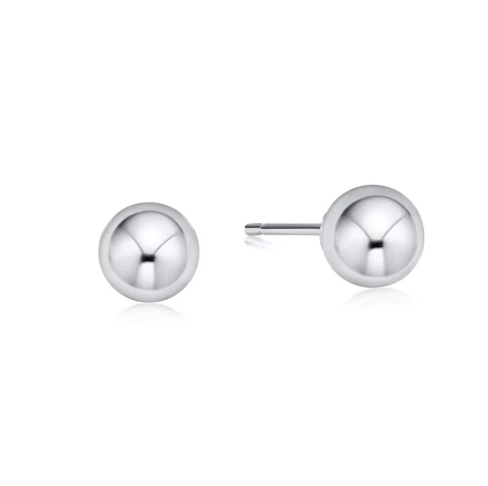 Classic 8mm Ball Stud Sterling Earrings