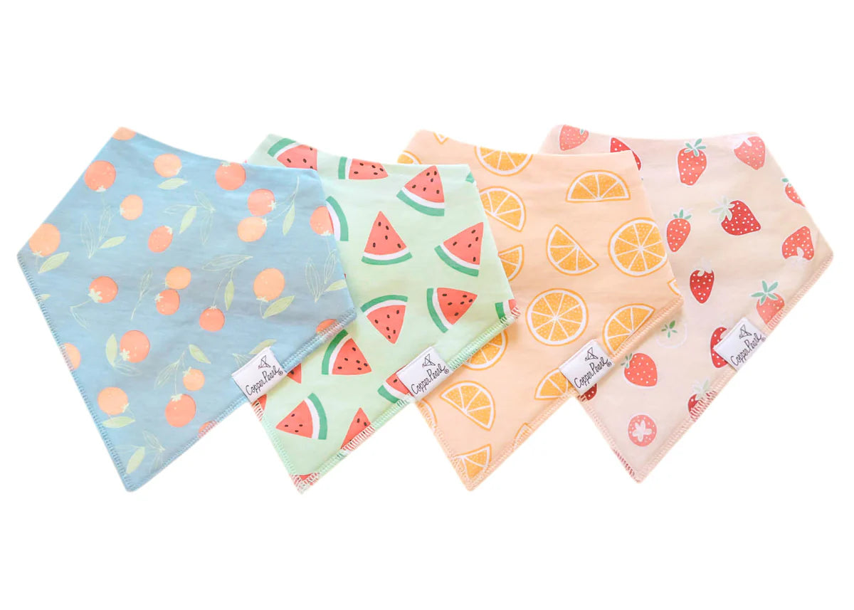 Bandana Bibs Set of 4 Clementine