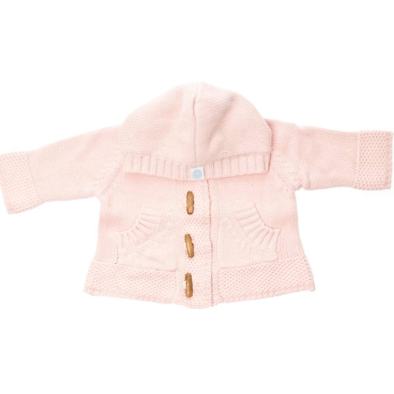 Baby Knit Hoodie Pink