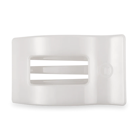 Coconut White Large Flat Rectangle Hair Clip