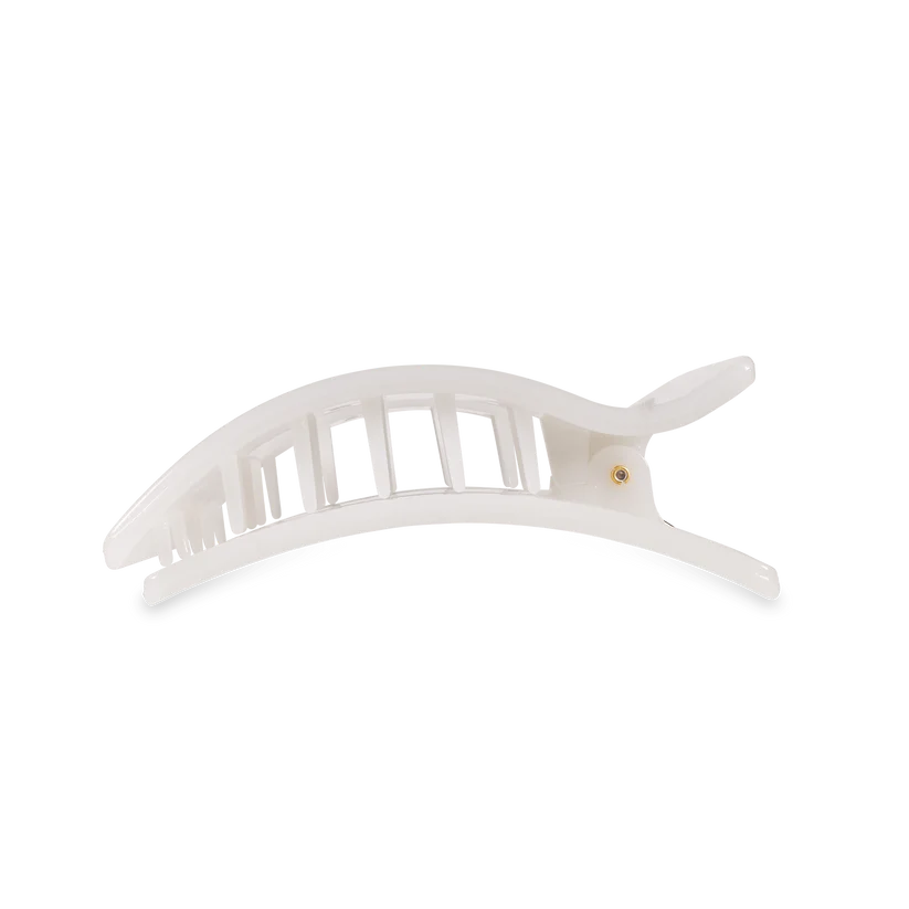 Teleties Medium Flat Rectangle Hair Clip Coconut White