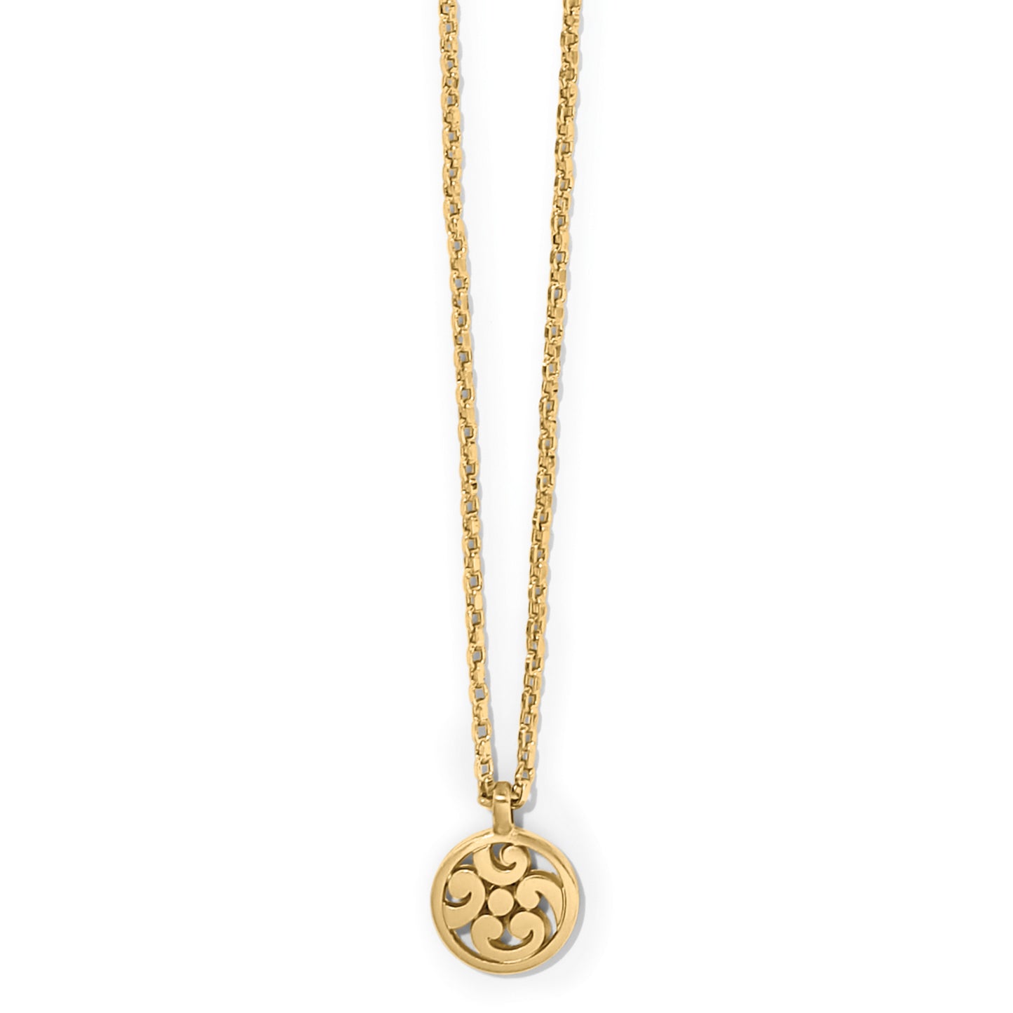 Contempo Medallion Petite Necklace Gold