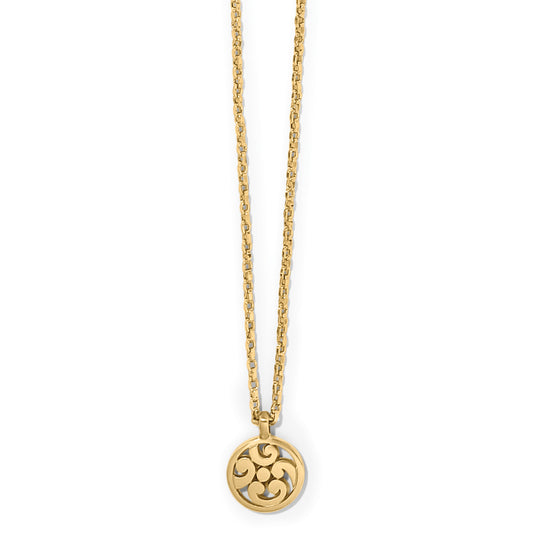 Contempo Medallion Petite Necklace Gold