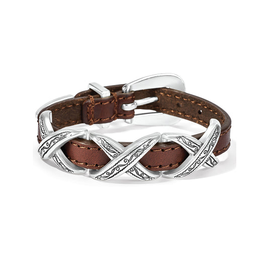 Kriss Kross Etched Bandit Bracelet Brown