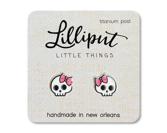 Lilliput Earrings Cute Skull