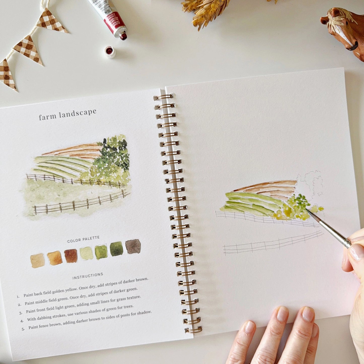 Watercolor Workbook Farm