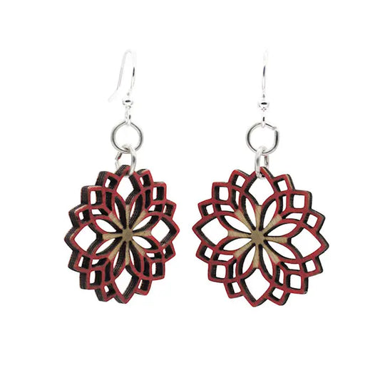 Dahlia Flower Blossom Earrings