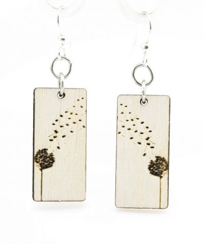 Dandy Lion Blossom Wood Earrings*