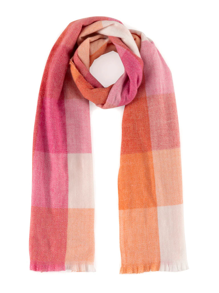 Danny Scarf Pink Orange Cream