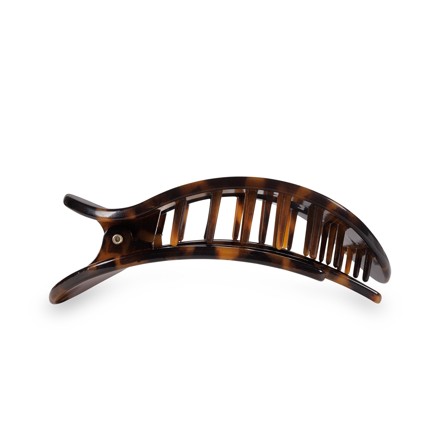 Teleties Medium Flat Round Clip Tortoise