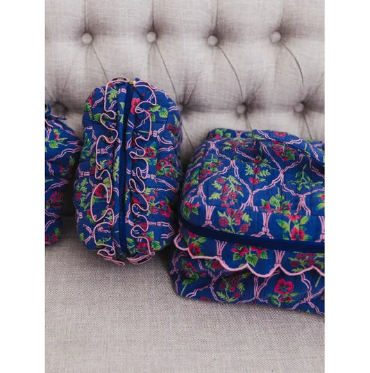 Midnight Luxe Quilted Cosmetic Bag