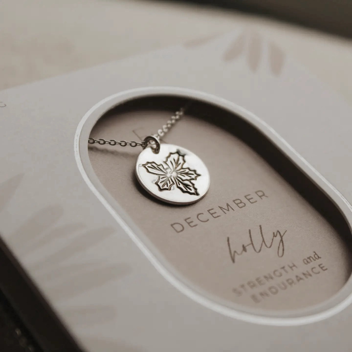 Birth Month Flower Silver Necklace with Charm