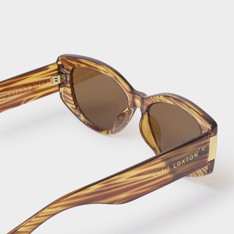 Rimini Sunglasses Striped Brown Transparent