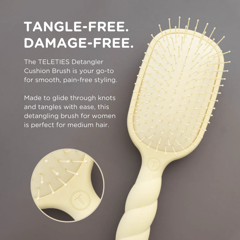 Detangler Full-Size Hair Brush for Medium Hair Tan