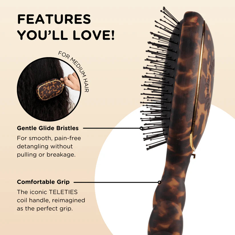 Tortoise Detangler Hair Brush for Medium Hair
