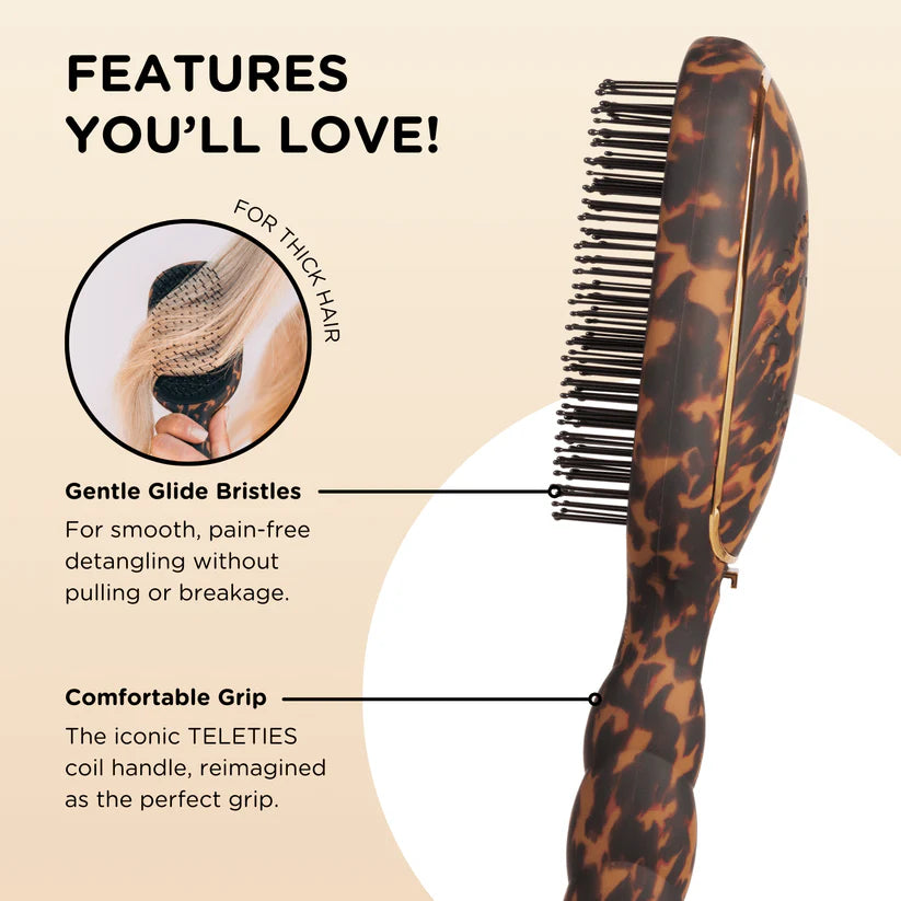 Tortoise Detangler Hair Brush for Thick Hair