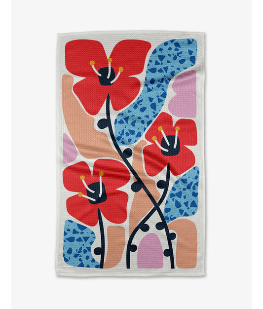 Dizzy Poppies Tea Towel