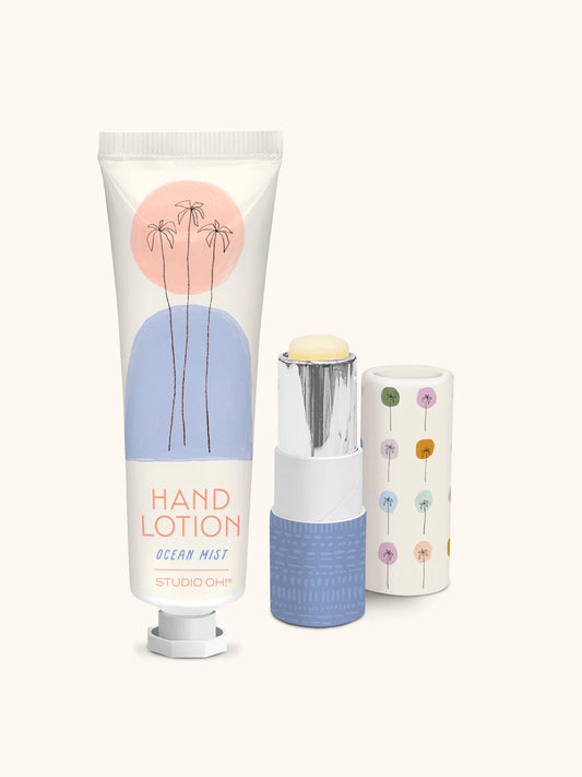 Lip Balm & Hand Lotion Set Dotted Palms