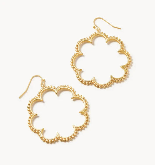 Dotted Daisy Earrings Gold