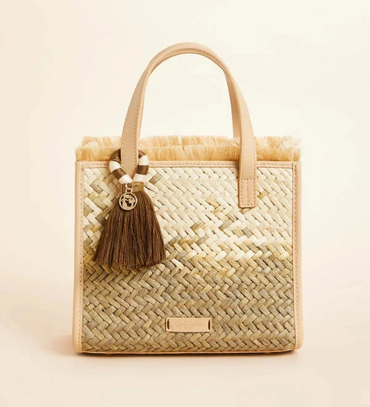 Raffia Dune Satchel Calm Waters