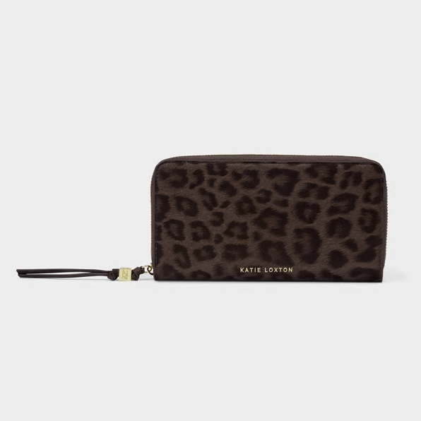 Chocolate Leopard Large Wallet/Clutch