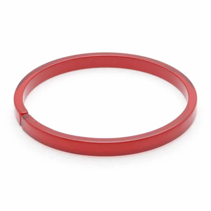 Skinny Resin Bangle Red