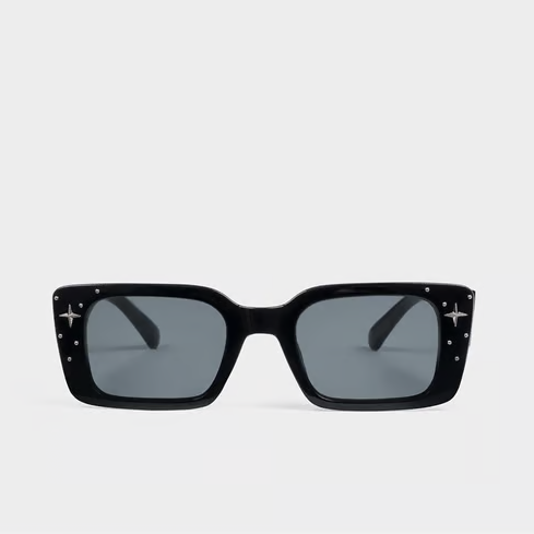 Malibu Solid Black Studded Sunglasses
