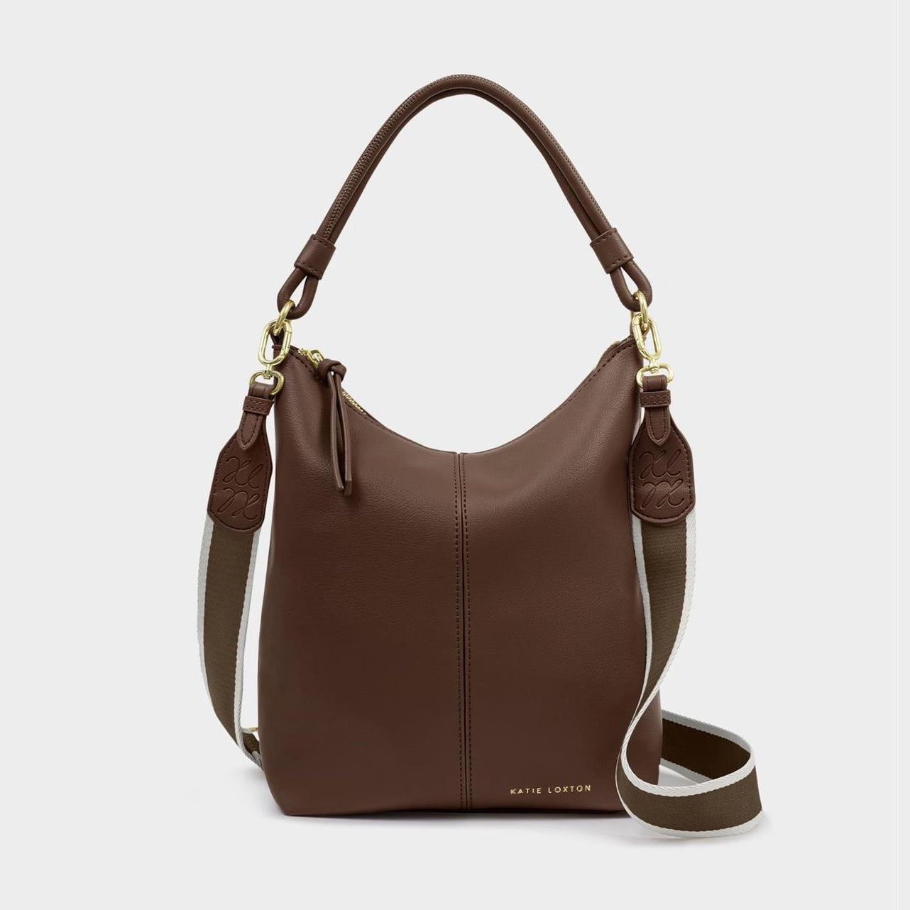 Hallie Dark Chocolate Satchel Bag