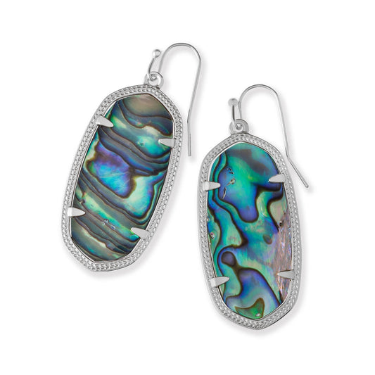 Elle Earrings Silver Abalone Shell