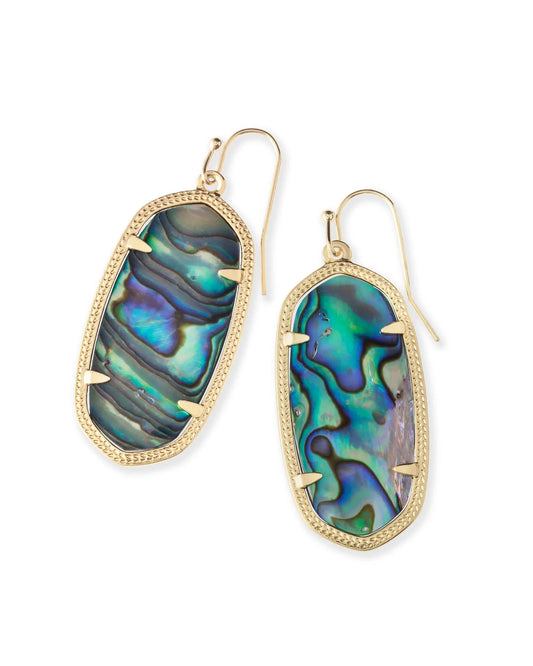 Elle Earrings Gold Abalone Shell