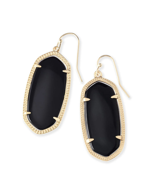 Elle Earrings Gold Black