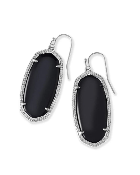 Elle Earrings Silver Black