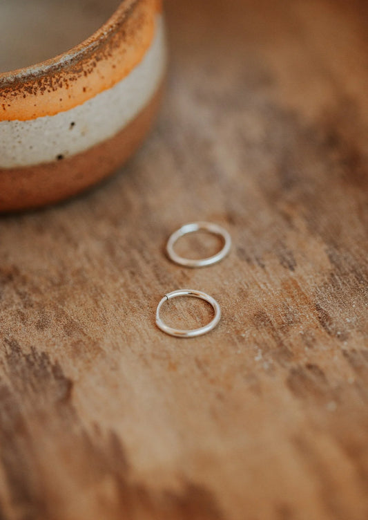 Endless Hoops Sterling Silver 14mm