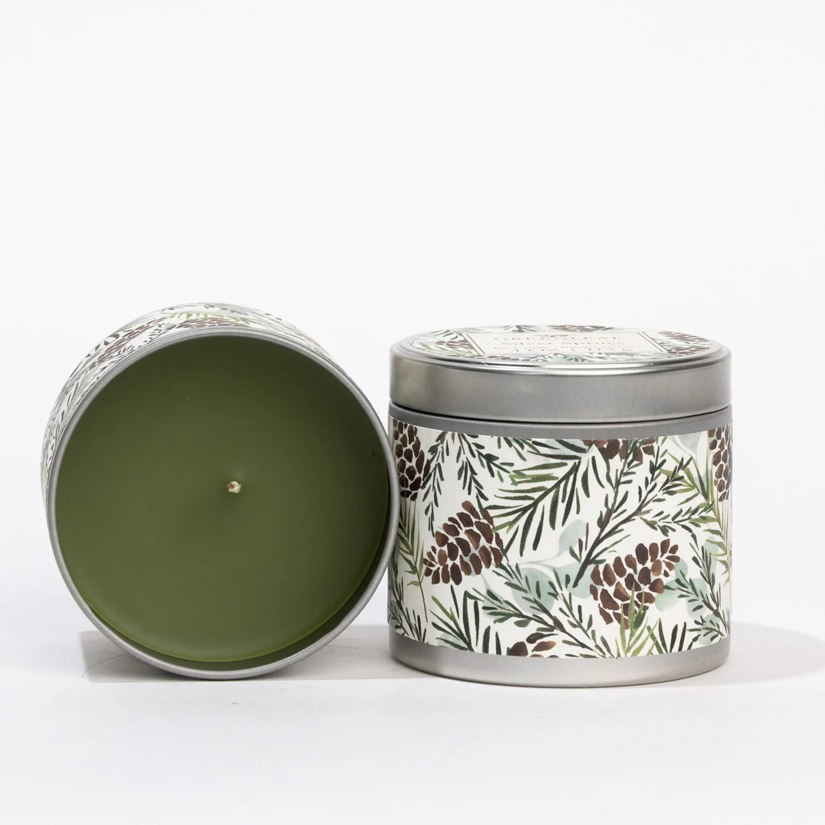 Silver Spruce Tin Candle