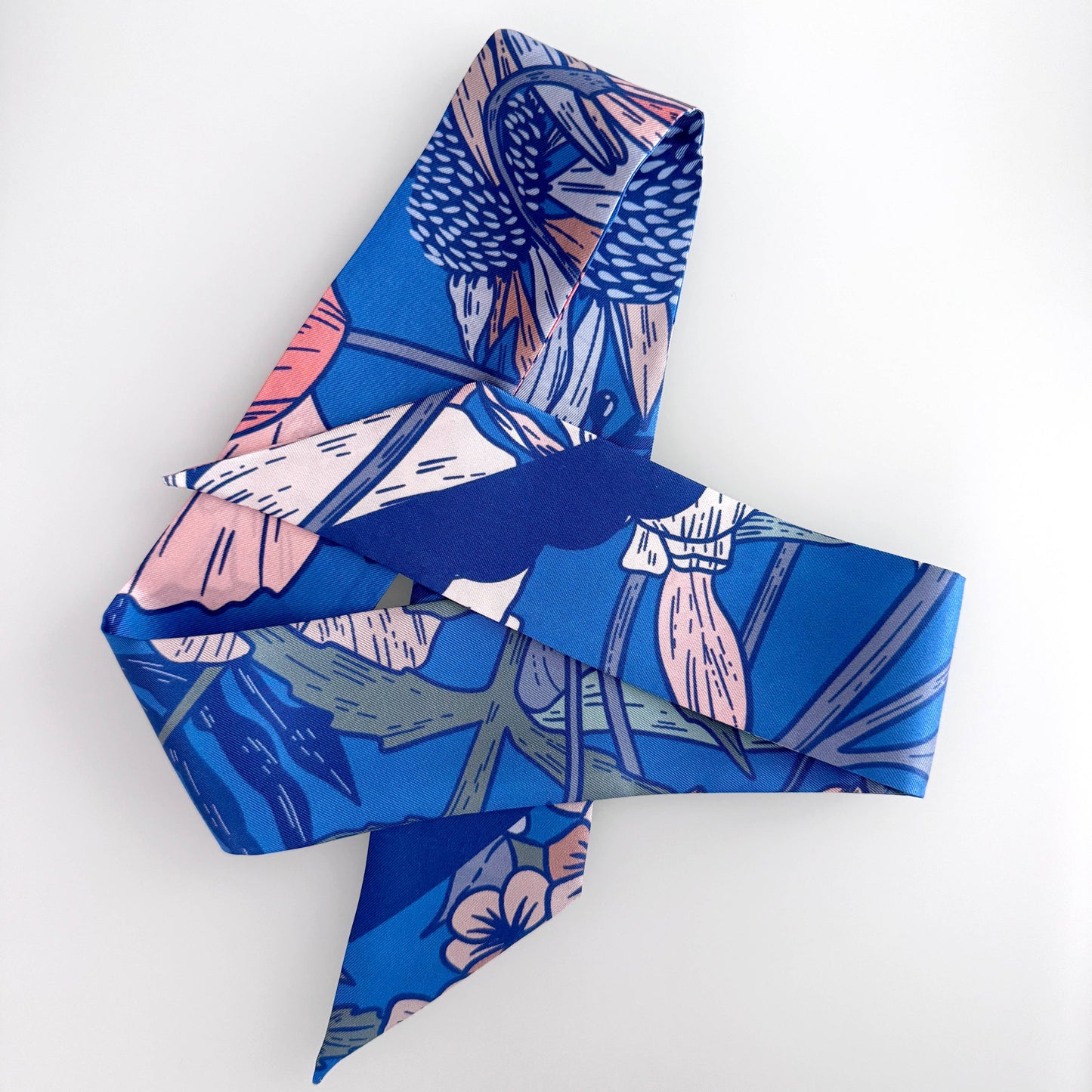 Electric Garden Skinny Silk Scarf