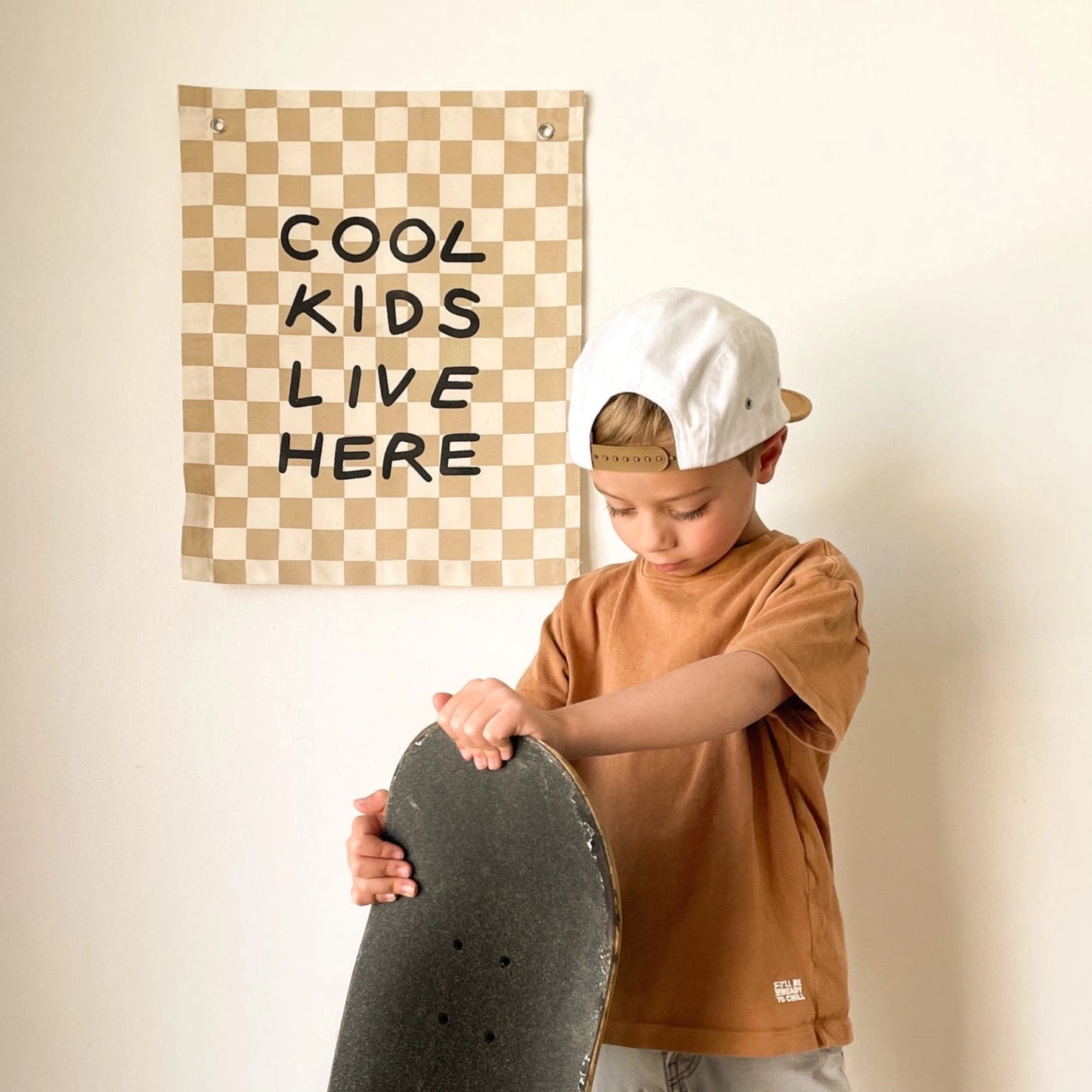 Cool Kids Live Here Canvas Wall Banner