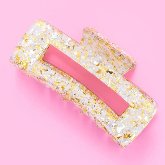 Pearl Claw Hair Clip Large Confetti