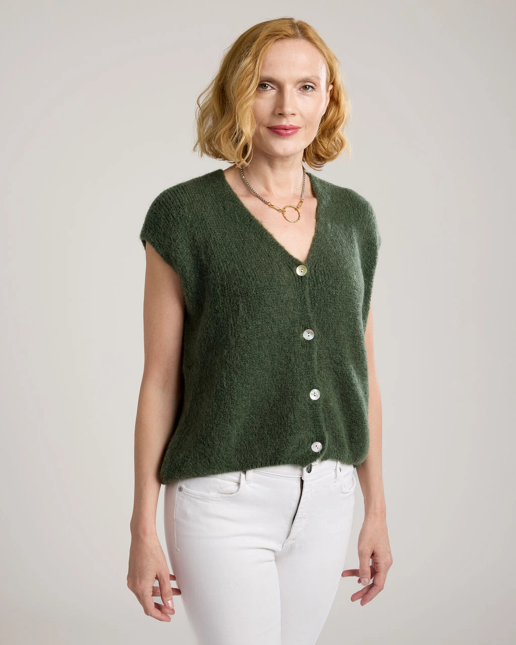 Alessia Knit Button Vest